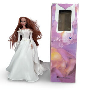 Vintage Paradise Galleries Butterfly Ring Erin Bride Doll 17" Wedding Dress 2003